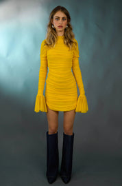 LIGHTY short draped dress