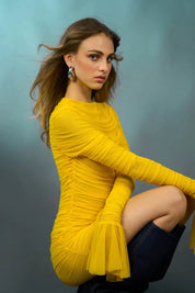LIGHTY short draped dress
