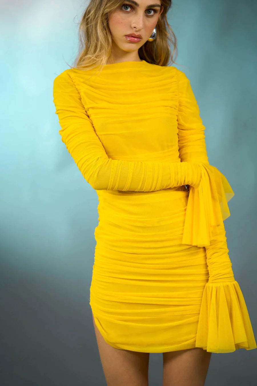 LIGHTY short draped dress